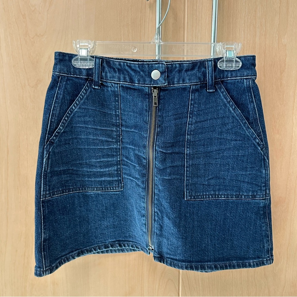 Madewell zip denim mini skirt